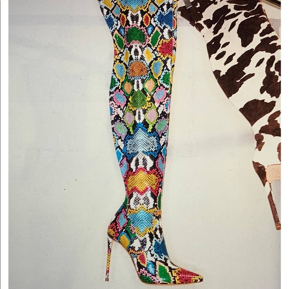 Steve Madden Viktory thigh high boot bright snake - Picture 9 of 12